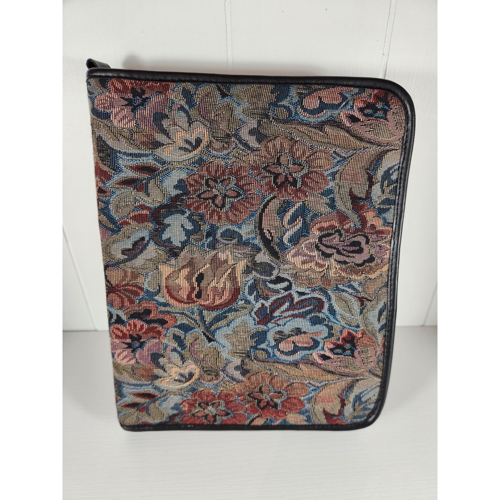 Avery Power Case Bible Cover Large Vintage 80s Floral Tapestry Organizer Zip